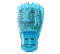 GOTOTOP Lecteur de Carte SIM USB GSM CDMA Téléphone Portable SMS Backup Copy Clone Writer avec CD, pour la Sauvegarde des Informations de Message et L'échange de Données, Bleu