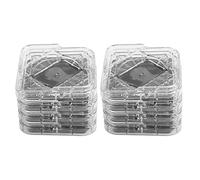 GOTOTOP Lot de 8 rehausseurs de meubles empilables, antidérapants, robustes (transparent, 8,5 x 8,5 x 2 cm)