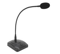 GOTOTOP Microphone Filaire à Col de Cygne de Bureau, Prise de Son Efficace pour Table de Conférence, Micro Professionnel en Métal Noir ABS, 1 Ensemble de Micros pour Réunion de Bureau