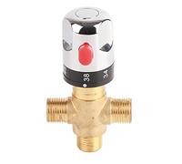 GOTOTOP Mitigeur thermostatique G1/2 pour système de douche, contrôle de la température de l'eau, régulateur d'eau chaude et froide en laiton
