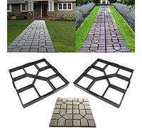 GOTOTOP Moule en Béton, Moules de Pavé, Moule pour dallage, Forme de Trottoir, Jardin Fait Main Chemin Modèle de Pavé, Moule DIY pour Chemin de Jardin (40X40X4cm)