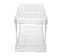 GOTOTOP Organisateur Multifonctionnel Transparent Sous L'évier, étagère de Rangement Peu Encombrante pour Salle de Bain et Cuisine, Matériau PET de qualité Supérieure, Installation Facile,