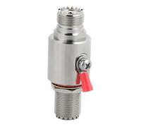 GOTOTOP Parasurtenseur Coaxial UHF en Métal 50 Ohm DC à 3 GHz 90 V Décharge Faible Perte 0,1 DB Connexion à Vis de Terre pour Radio CB Station de Base Bidirectionnelle
