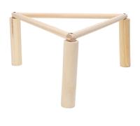 GOTOTOP Perchoir Triangulaire pour Poules, Support de Nidification Stable pour Poules, Perroquets, Jeu en Bois, Extérieur et Intérieur, 6.3 Pouces de Hauteur, 3 Pieds de Support