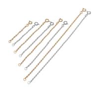 GOTOTOP Rallonge de collier en or 8 Pcs Collier Extender En Acier Inoxydable Or Argent Collier Ajustement Extension Chaîne Bijoux