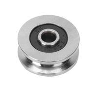 GOTOTOP Roulement à Billes à Rainure en V, Roulement à Rouleaux à Rainure en V en Acier 4 Mm ID 18 Mm OD 8 d'épaisseur, Roue de Rail de Guidage à Faible Bruit pour Moteurs Modèles Jouets Outils
