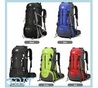 GOTOTOP sac à dos de voyage Sac à dos de randonnée 50 L, sac à dos de camping étanche avec housse de sport moustiquaire Noir Vert