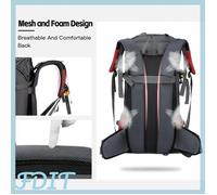 GOTOTOP sac à dos d'escalade Sac à dos de randonnée 60L, résistant à l'eau, sac à dos de Camping sport moustiquaire Bleu foncé