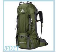 GOTOTOP sac à dos d'escalade Sac à dos de randonnée 60L, résistant à l'eau, sac à dos de Camping sport moustiquaire Vert armée