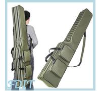 GOTOTOP sac de canne à pêche Sac de Pêche Spacieux, Polyester Ripstop, Poches Sécurisées, Longs Matériels, sport pack Vert armée