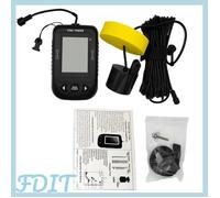 GOTOTOP Sondeur de poisson Sonar Fish Finder Détecteur de poisson portatif Transducteur avec écran LCD Portable sport pack Noir