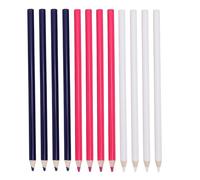 GOTOTOP Stylo Marqueur en Tissu pour la Couture - Lot de 12 Crayons à Coudre pour Travaux de Couture - Crayon de Tailleur pour Vêtements, Chaussures, Travaux Manuels - Bois de Peuplier, /bleu/rosé