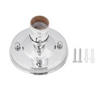 GOTOTOP Support de base de plafonnier/applique murale à vis E26/E27, luminaire de support de base de plafonnier industriel vintage adapté à la cuisine, au café et au bar (argent)