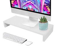 GOTOTOP Support en bois pour ordinateur portable - 50 x 20 x 7,7 cm - Blanc