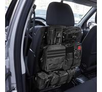 Gotrain Organiseur tactique pour dossier de siège de voiture, protecteur de dossier avec 5 poches détachables, tissu Oxford 600D, organiseur tactique universel pour siège avant et arrière pour