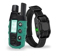 Gotrays 3300 Pieds Collier d'entraînement imperméable à l'eau pour Les Chiens de Petite et Grande Taille avec télécommande Rechargeable, Buzz (1-8) Vibrations (1-16) et Choc (1-99) Modes (Vert)