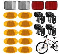 GOTRUST 14pcs Catadioptre Vélo Avant et Arrière, Réflecteur Roues de Vélo, Réflecteur de Roue de Vélo avec Support pour VTT, Vélo de Route, Adultes Enfants