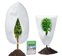 GOTRUST 2pcs Voile Hivernage Plante Exterieur, Housse D’Hivernage Plante en Pot, 60x80cm et 80x120cm Grand Sac Hivernage Réutilisable pour Plantes Protection, Contre Le Froid, Gel
