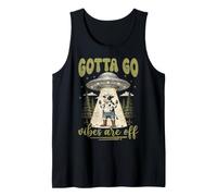 Gotta Go Vibes are Off Funny UFO Alien Vache Meme Débardeur