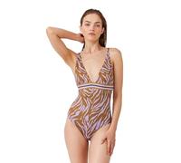 Gottex Luma Wild Nostalgia Maillot de Bain Une pièce à col en V pour Femme, Lil Must, 42