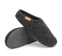 Gottstein ALP-Comfort-FE Chaussons en feutre pour homme et femme en pure laine vierge avec semelle intérieure en liège, Charbon, 42 EU