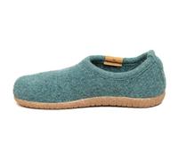 Gottstein Chaussons en feutre Alpine Midcut - Chaussons pour homme et femme en 100 % laine vierge avec semelle intérieure confortable, Vert océan, 39 EU
