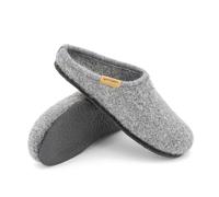 Gottstein Chaussons en feutre Alpine Light - Pantoufles pour homme et femme en 100 % laine vierge, Gris, 40 EU