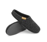 Gottstein Chaussons en feutre Alpine Light - Pour homme et femme - En pure laine vierge - Avec semelle en latex antidérapante, Charbon, 43 EU