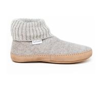 Gottstein Chaussons cabanes Dakota en laine vierge de mouton sans mulesing - Chaussons faits à la main en feutre de laine pour homme et femme - Taille EU 36-47 - Avec taille haute et semelle en cuir