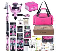 Goture Ensemble de pêche avec Canne à pêche télescopique (Carbone 24T), 1,8 m/2,1 m/2,4 m/2,7 m | Ensemble Complet de d'outils de pêche et d'appâts, Ligne 150 m/14 kg