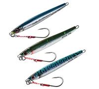 Goture Gabarit de pêche en eau salée 60 g-150 g avec crochet d'assistance, gabarit vertical phosphorescent, rapide plomb Jig Leurres de pêche en mer pour thon, saumon, voile, bar rayé, mérou, merou,