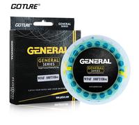 Goture ligne de pêche à la mouche générale 30 M/100FT WF 3/4/5/6/7/8F poids avant ligne de pêche à la mouche flottante avec boucles soudées 7 couleurs en option VERT MOUSSE