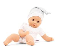 Gotz 2416070 Cosy Aquini to Dress Poupée de bain sans cheveux et yeux endormis Marron 33 cm