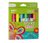 Gouache - APLI - Pack de 6 Tubes Fluo - 6g - Sèche rapidement - Ne tache pas