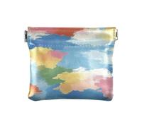 Gouache arc-en-ciel en cuir synthétique pour petite pièce de monnaie, trousse de maquillage pour femmes, garçons et filles