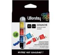 Gouache - Couleurs Primaires - 5 Tubes 12ml - Idéal Pour L'école Et Loisirs Créatifs - Wonday