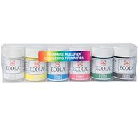 Talens - Ecola poster paint pot de 16 ml, coffret de 6 pots de couleurs assorties