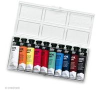 PEBEO 21305 Boîte de 10 Tubes de Gouache 10 ml Couleur Assorties