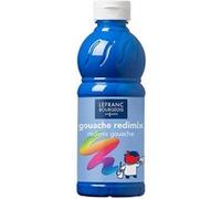 Lefranc Bourgeois - Gouache liquide Redimix pour enfants - Bouteille 500ml Bleu Primaire