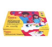 Gouache Scolaire Jovi Assortiment De 12 Pots 35 Ml Avec Pinceau Couleurs Vives