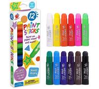 Gouache Solide en Stick,12 Couleurs crayons pour les enfants,Crayon de Couleurs Non Toxiques Sûr Lavable pour Bébés Enfants