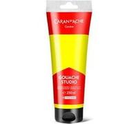 Gouache Studio - Jaune citron fluo - Ultra couvrante - Mate - Tube 250 ml - Caran d'Ache