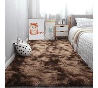 GOUBAN Grand Tapis Salon 200 x 220 cm Intérieur Moelleux Épais Tapis Moelleux et Antidérapant, Moderne, Chambre Bébé Pépinière Dortoir, Marron