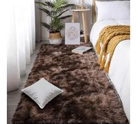 GOUBAN Moquette Chambre 270 x 310 cm Poil Long Tapis Shaggy Doux Lavable pour Decoration Salon, Chevet, Marron