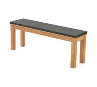 GOUBO Coussin de Banc de Taille Personnalisée 52 x 122 cm Coussin Antidérapant Doux Lavable Coussins pour Balançoire de Jardin Lavable pour Terrasse, Cuisine, Salle à Manger, Gris Foncé