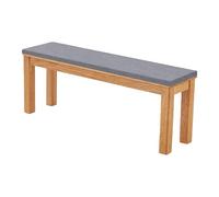 GOUBO Coussin de Banc de Taille Personnalisée 59 x 100 cm Coussin Antidérapant Doux Lavable Coussins pour Balançoire de Jardin Lavable pour Terrasse, Cuisine, Salle à Manger, Gris Clair