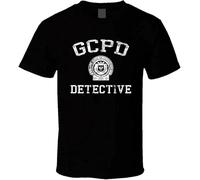 GOUDIDAO GCPD Gotham City Polie Department 2 Shirt Black White T-Shirt Men's Black M