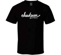 GOUDIDAO Jackson Guitars Logo Vintage Shirt Black White Tshirt Men's Black M