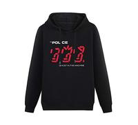 GOUDIDAO Men Long Sleeve Printed Hoodies The Police Ghost in The Machine Album Record Covert Hoody Sweatershirt Black XL