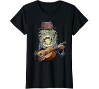 GOUDIDAO Men's Acoustic Guitar Crocodile Guitar Player Alligator Guitarist Mens Women 100% Cotton T-Shirts Black 3XL